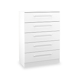 Ellington 5 Drawer Chest White from Roseland Furniture