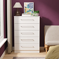 Ellington 5 Drawer Chest White from Roseland Furniture