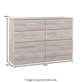Ellington 6 Drawer Wide Chest Grey Oak from Roseland Furniture