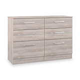 Ellington 6 Drawer Wide Chest Grey Oak from Roseland Furniture