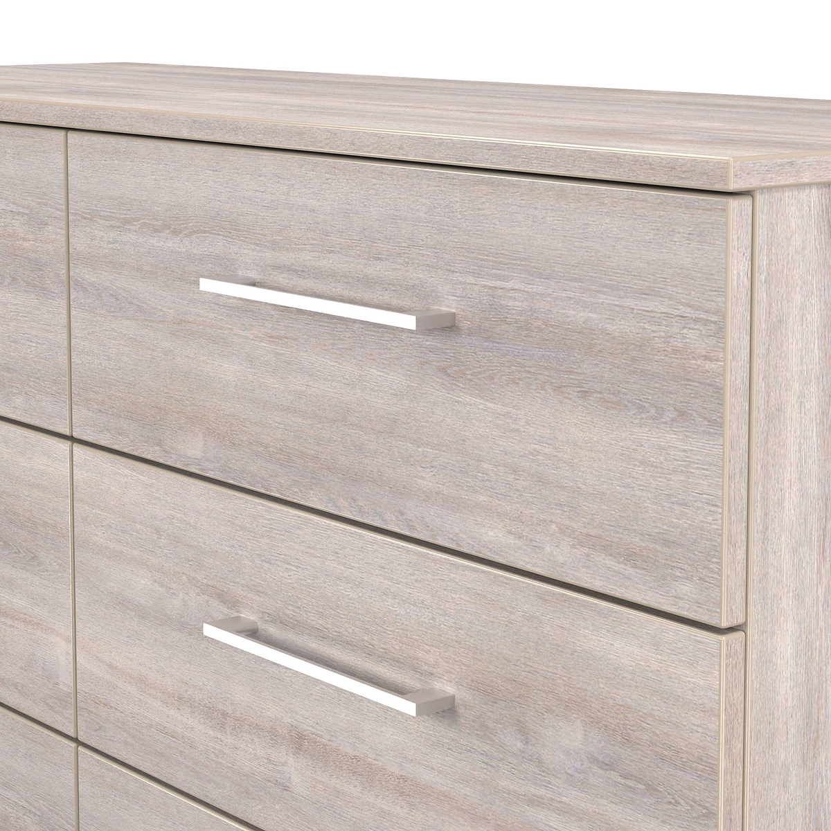 Ellington 6 Drawer Wide Chest Grey Oak from Roseland Furniture
