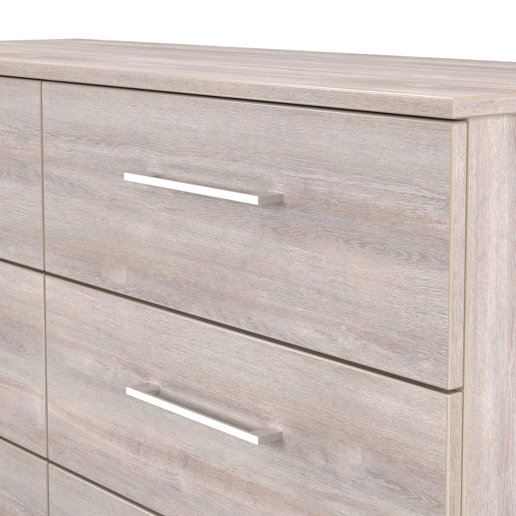 Ellington 6 Drawer Wide Chest Grey Oak from Roseland Furniture