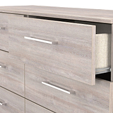 Ellington 6 Drawer Wide Chest Grey Oak from Roseland Furniture