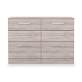 Ellington 6 Drawer Wide Chest Grey Oak from Roseland Furniture