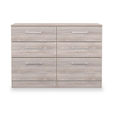 Ellington 6 Drawer Wide Chest Grey Oak from Roseland Furniture