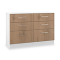 Ellington 6 Drawer Wide Chest Slatted Effect White from Roseland Furniture