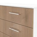 Ellington 6 Drawer Wide Chest Slatted Effect White from Roseland Furniture