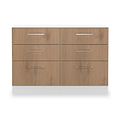 Ellington 6 Drawer Wide Chest Slatted Effect White from Roseland Furniture