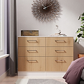 Ellington 6 Drawer Wide Chest Slatted Effect White from Roseland Furniture