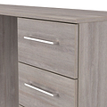 Ellington 6 Drawer Desk Grey Oak from Roseland Furniture
