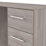 Ellington 6 Drawer Desk Grey Oak from Roseland Furniture