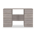 Ellington 6 Drawer Desk Grey Oak from Roseland Furniture