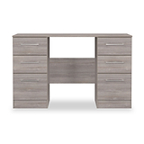 Ellington 6 Drawer Desk Grey Oak from Roseland Furniture