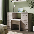 Ellington 6 Drawer Desk Grey Oak from Roseland Furniture