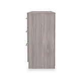 Ellington 6 Drawer Desk Grey Oak from Roseland Furniture