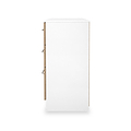 Ellington 6 Drawer Desk Slatted Effect White from Roseland Furniture