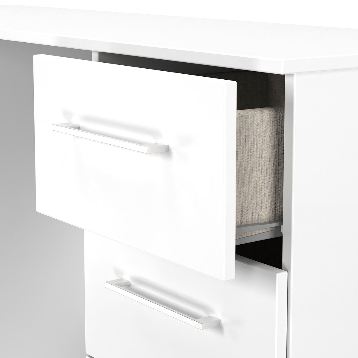Ellington 6 Drawer Desk White from Roseland Furniture