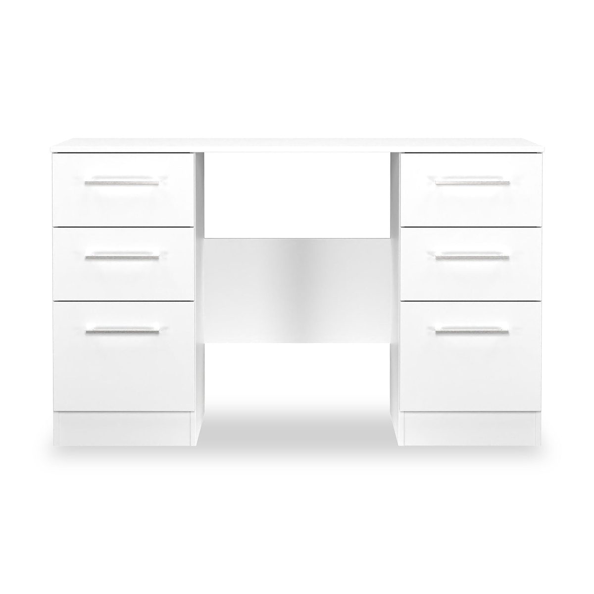 Ellington 6 Drawer Desk White from Roseland Furniture