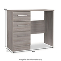 Ellington 3 Drawer Dressing Table Grey Oak from Roseland Furniture