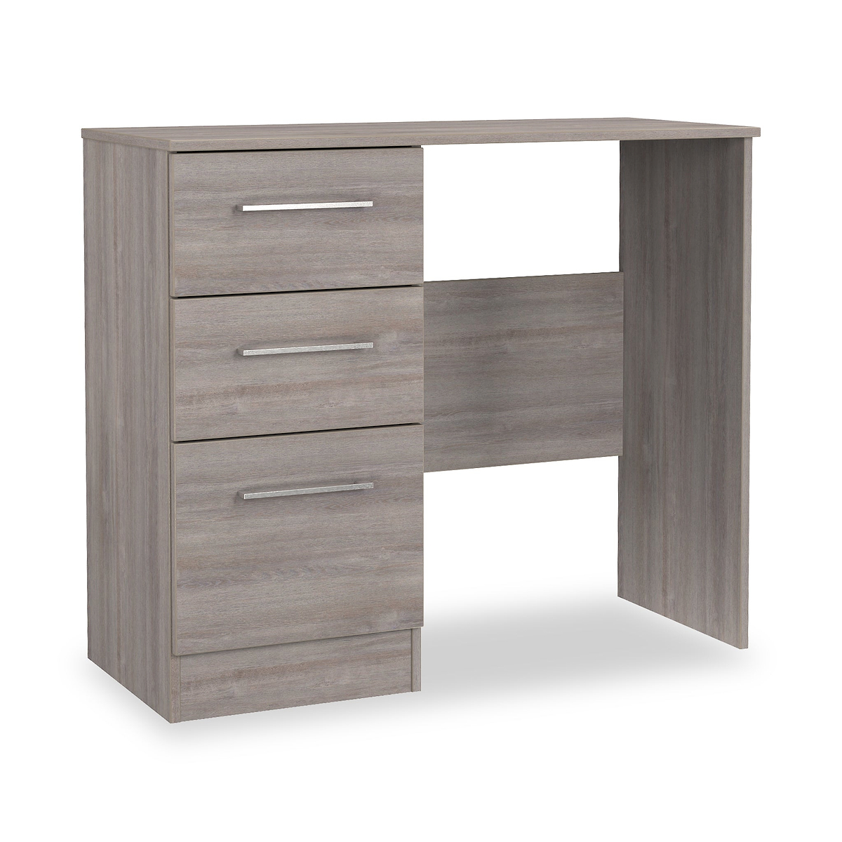 Ellington 3 Drawer Dressing Table Grey Oak from Roseland Furniture