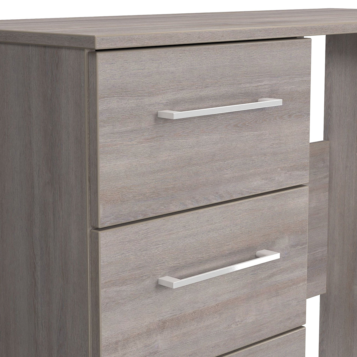 Ellington 3 Drawer Dressing Table Grey Oak from Roseland Furniture