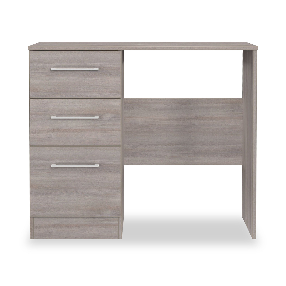 Ellington 3 Drawer Dressing Table Grey Oak from Roseland Furniture