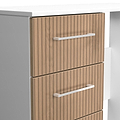Ellington 3 Drawer Dressing Table Slatted Effect White from Roseland Furniture