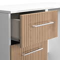 Ellington 3 Drawer Dressing Table Slatted Effect White from Roseland Furniture