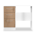 Ellington 3 Drawer Dressing Table Slatted Effect White from Roseland Furniture