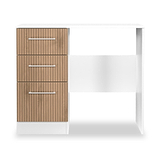 Ellington 3 Drawer Dressing Table Slatted Effect White from Roseland Furniture