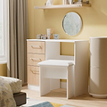 Ellington 3 Drawer Dressing Table Slatted Effect White from Roseland Furniture