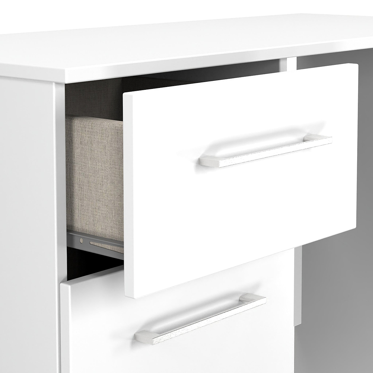 Ellington 3 Drawer Dressing Table White from Roseland Furniture
