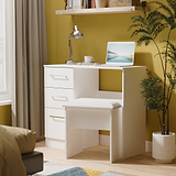 Ellington 3 Drawer Dressing Table White from Roseland Furniture