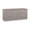 Ellington 4 Drawer Low Storage Unit Grey Oak from Roseland Furniture