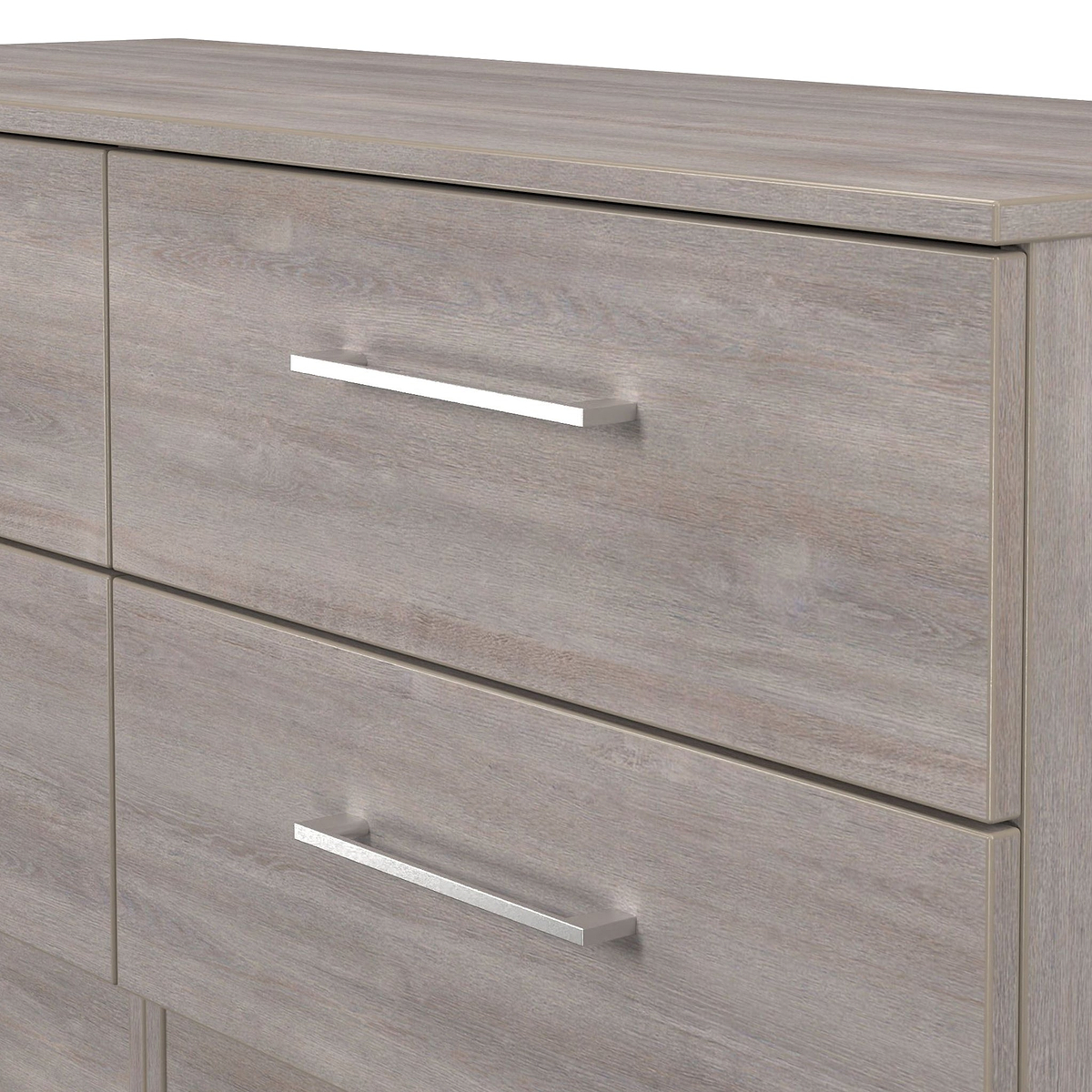 Ellington 4 Drawer Low Storage Unit Grey Oak from Roseland Furniture