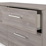 Ellington 4 Drawer Low Storage Unit Grey Oak from Roseland Furniture