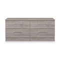 Ellington 4 Drawer Low Storage Unit Grey Oak from Roseland Furniture