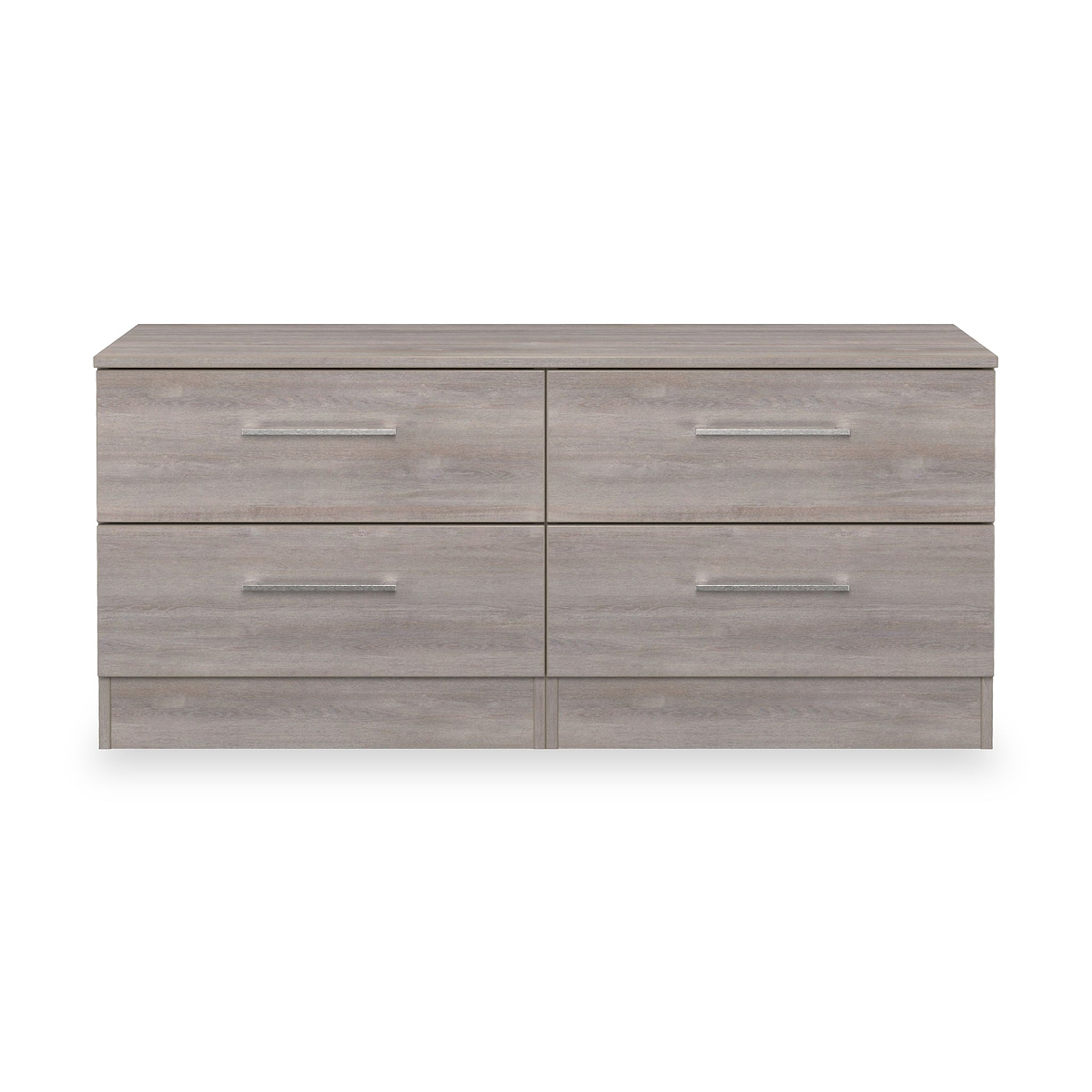 Ellington 4 Drawer Low Storage Unit Grey Oak from Roseland Furniture