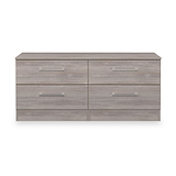 Ellington 4 Drawer Low Storage Unit Grey Oak from Roseland Furniture