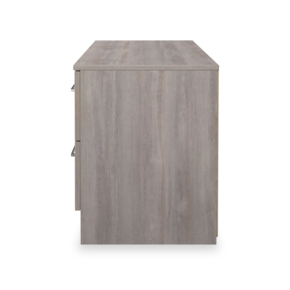 Ellington 4 Drawer Low Storage Unit Grey Oak from Roseland Furniture