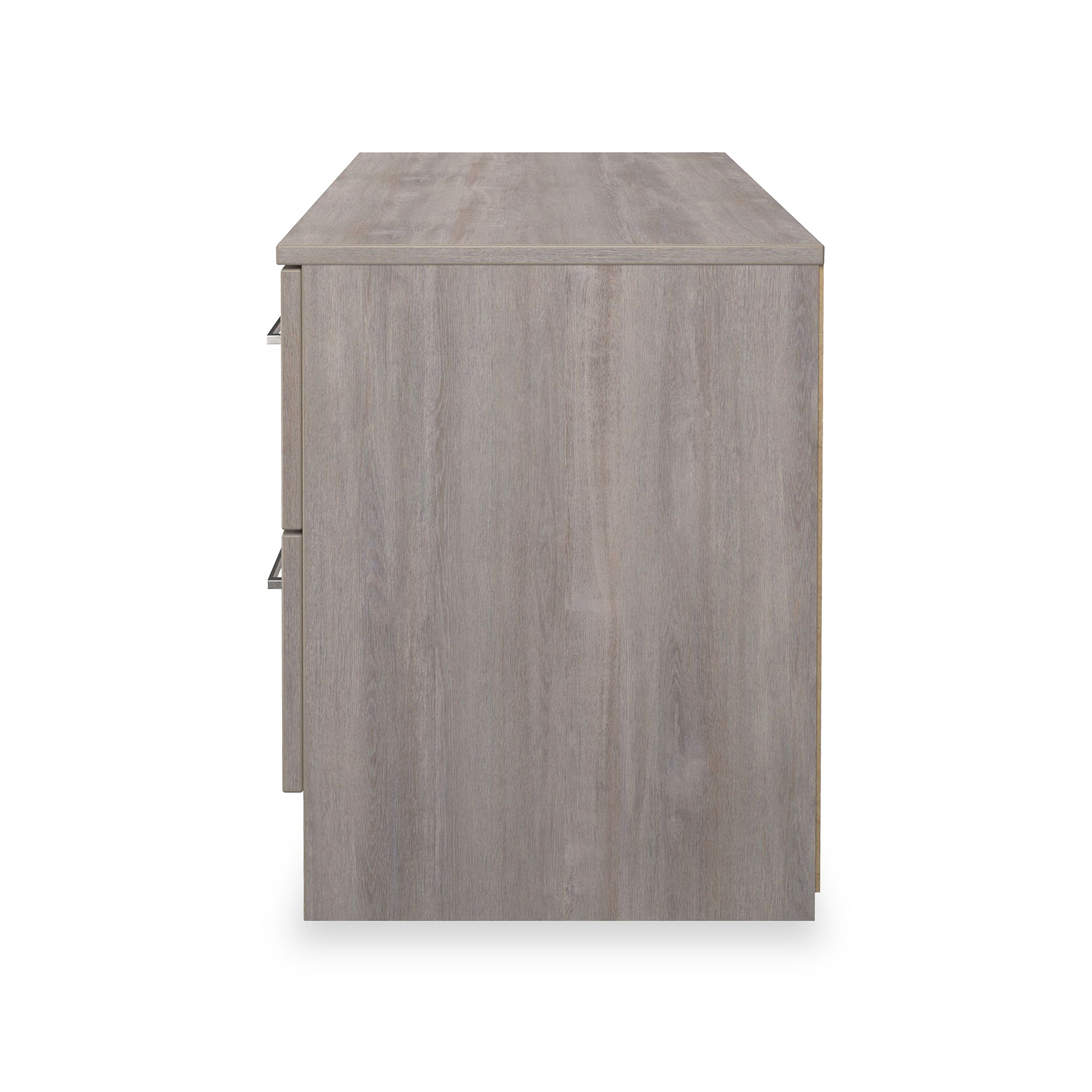 Ellington 4 Drawer Low Storage Unit Grey Oak from Roseland Furniture