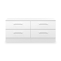 Ellington 4 Drawer Low Storage Unit White from Roseland Furniture