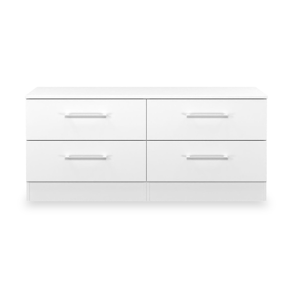 Ellington 4 Drawer Low Storage Unit White from Roseland Furniture