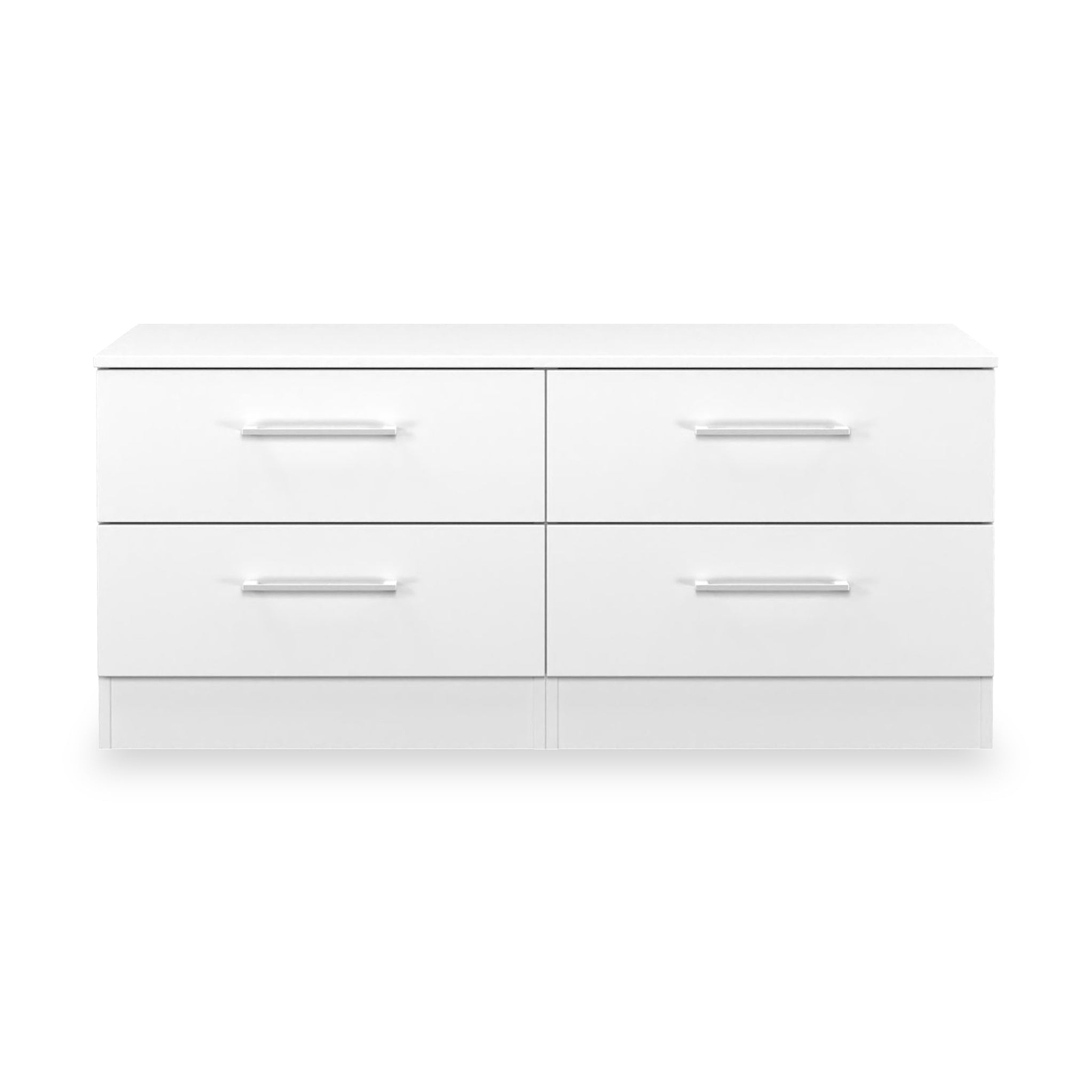 Ellington 4 Drawer Low Storage Unit White from Roseland Furniture