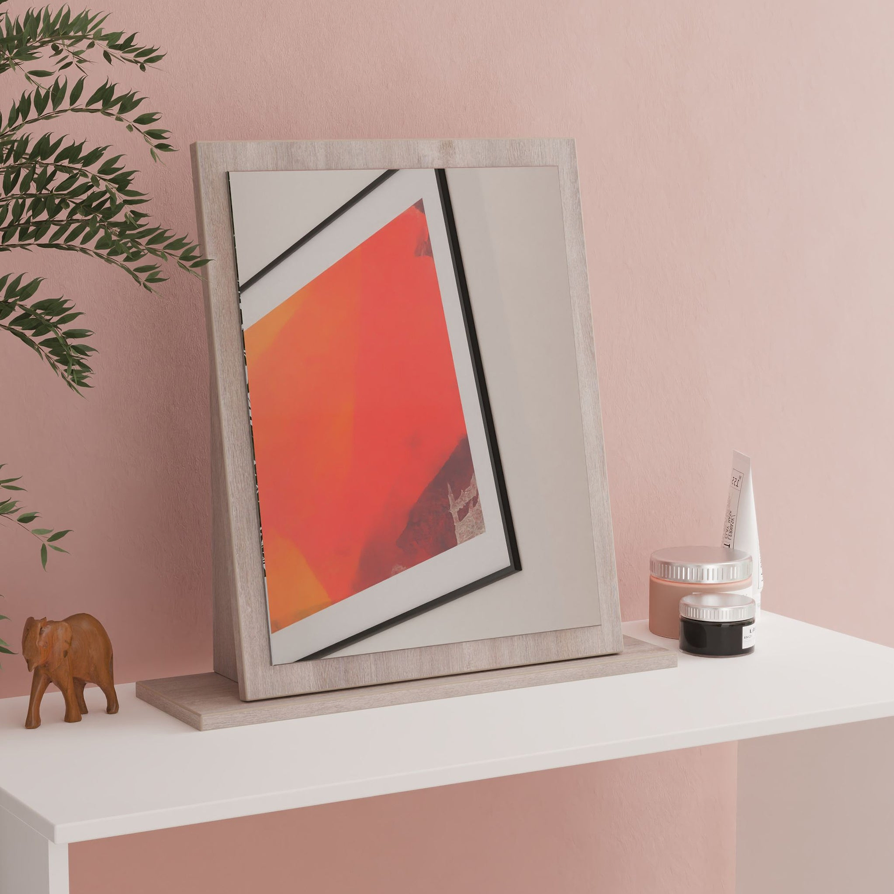 Ellington MIrror Grey Oak from Roseland Furniture