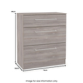 Ellington 3 Drawer Deep Chest Grey Oak from Roseland Furniture