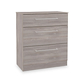 Ellington 3 Drawer Deep Chest Grey Oak from Roseland Furniture