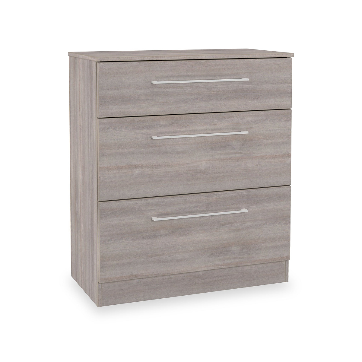 Ellington 3 Drawer Deep Chest Grey Oak from Roseland Furniture