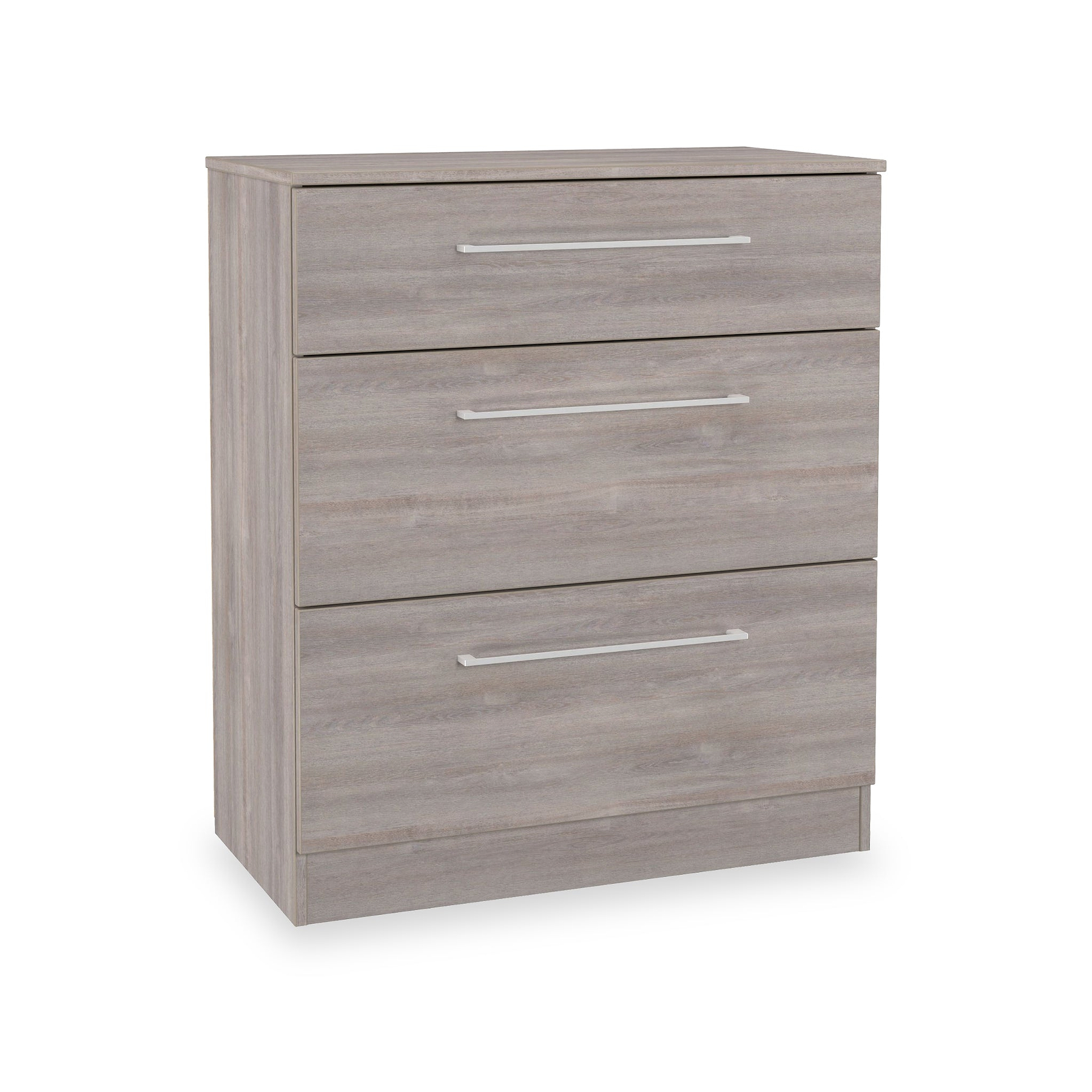 Ellington 3 Drawer Deep Chest Grey Oak from Roseland Furniture