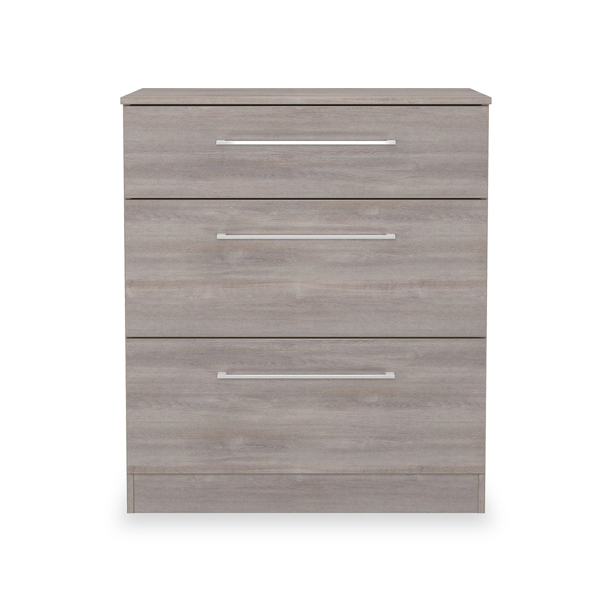 Ellington 3 Drawer Deep Chest Grey Oak from Roseland Furniture